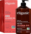 Cliganic Jojoba Oil Non-GMO, Bulk | 100% Pure for Skin, Hair & Face, Cold Pressed Natural Hexane Free - Hair Relaxer (32 oz)