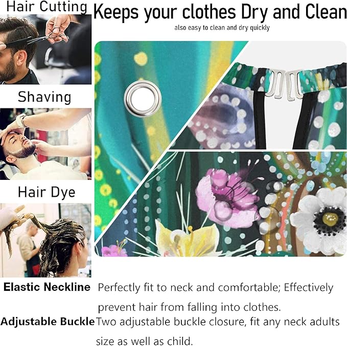 visesunny Professional Barber Cape Polyester Hair Cutting Salon Cape Apron Anti-Static Beard Bib Grooming Apron