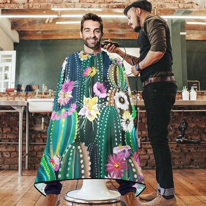 visesunny Professional Barber Cape Polyester Hair Cutting Salon Cape Apron Anti-Static Beard Bib Grooming Apron