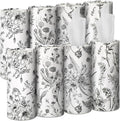 Zonon 8 Pcs Vintage Floral Round Tissues Holder Car Tissues Cylinder with Facial Tissue Bulk Black Flower Tissue Box Travel Tube for Spring Car Decoration with 50 Sheets for Cup Holder Round Container