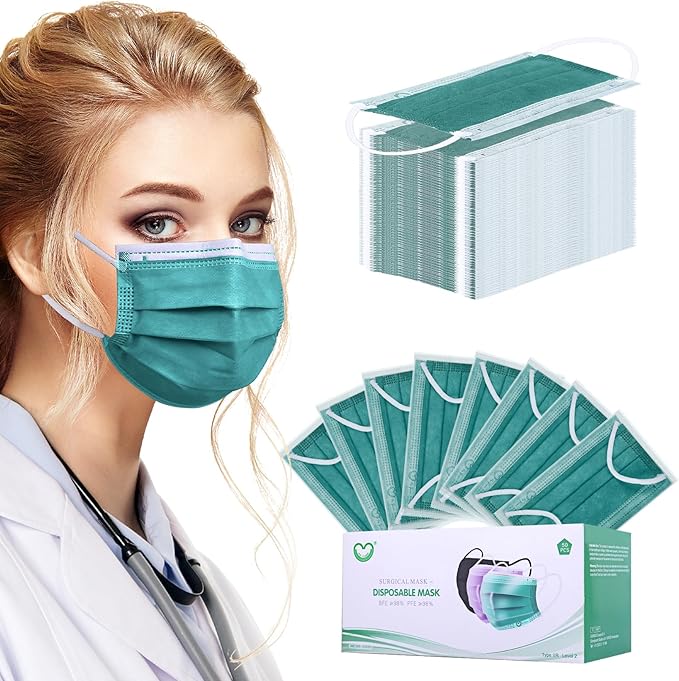 Disposable Face Mask 4-Ply for Adult, Soft Face Masks, Breathable Safety Mask…