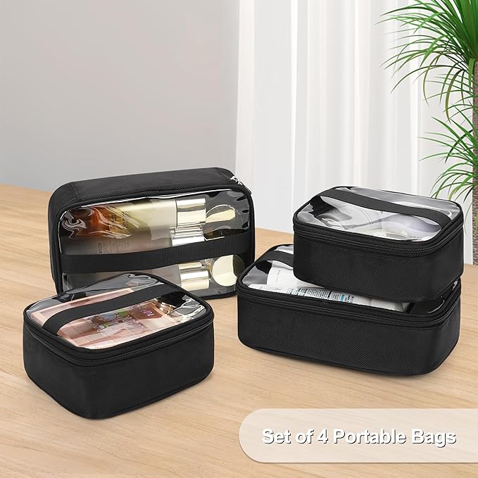 MONSTINA Rolling Makeup Train Case, Cosmetology Case on Wheels Makeup Artist Bag Professional Cosmetics Beauty Hairdresser Bag Hairstylist Cosmetic Bag with 4 Bags Extra Large Makeup Bag with Wheels