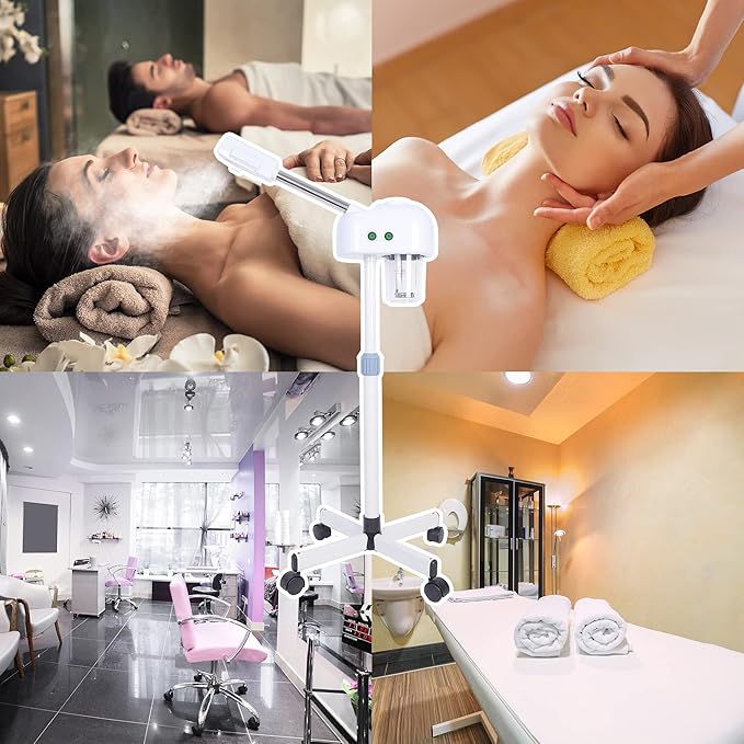 Facial Steamer, Professional Face Steamer for Facial Deep Cleaning, Hot Mist Steam Esthetician Machine for Personal Home Beauty Salon Spa Skin Care