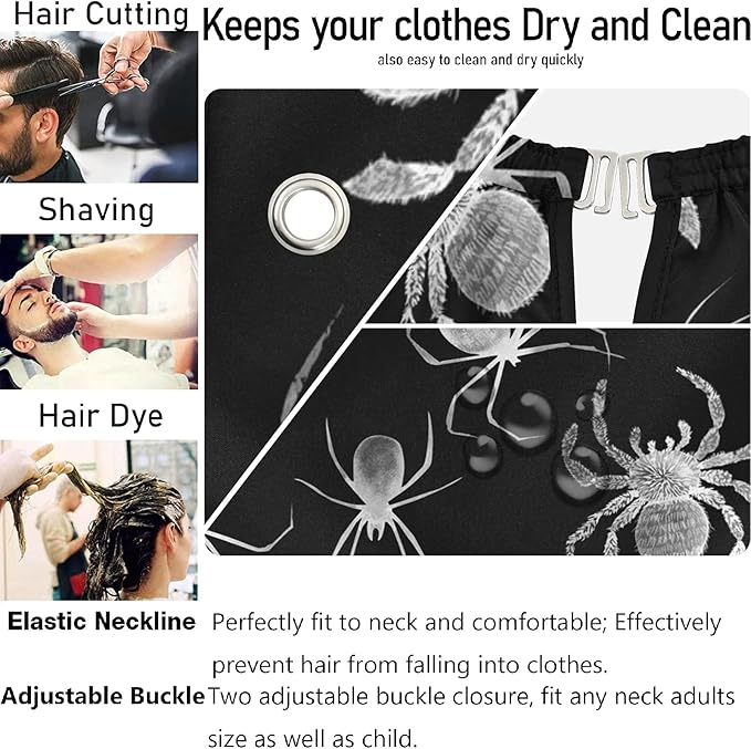 visesunny Professional Barber Cape Polyester Hair Cutting Salon Cape Apron Anti-Static Beard Bib Grooming Apron