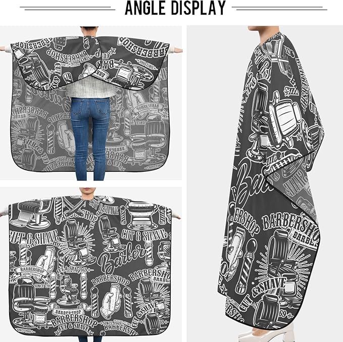 Stylish Barbershop Salon Barber Cape Haircut Cape Salon Apron Unisex Hair Cutting Apron for Men Women