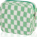 Sanitary Napkin Storage Bag, Menstrual Pad Zipper Checkered Portable Period Bag Panty Liners, Tampon Pouch for Women Ladies Daily Use Storage Purse Travel