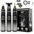 RUIM Men's 3-in-1 Body Groomer | Waterproof Electric Shaver for Groin & Sensitive Areas | Painless Wet/Dry Use with Nose & Eyebrow Trimmer | 8-Head Kit for Chest, Back, Body Hair