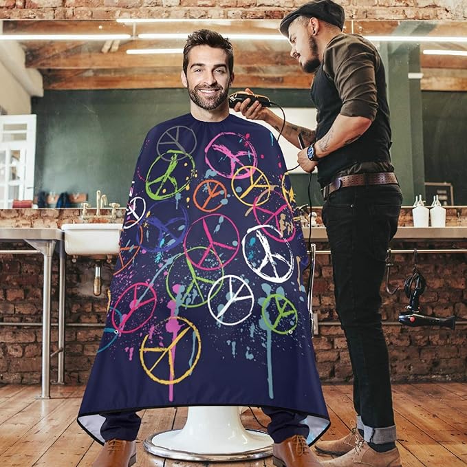 visesunny Professional Barber Cape Polyester Hair Cutting Salon Cape Apron Anti-Static Beard Bib Grooming Apron