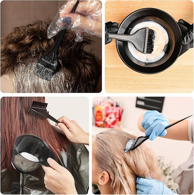12 Pcs Hair Dye Brush Applicator Kit, Large Flat Head Hair Color Brushes for Women Men, Hair Coloring Brush SetHair Dye Applicator Brushes, Tint Dyeing Dying Tools Kits