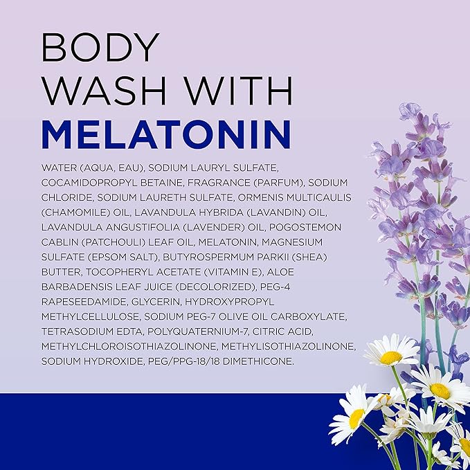 Dr Teal's Sleep Blend Body Wash with Pure Epsom Salt, Melatonin & Essential Oil Blend, 24 fl oz (Pack of 2)