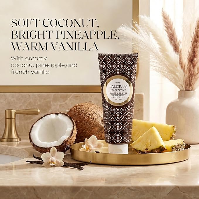 LaLicious - Sugar Coconut Hydrating Body Butter - 8 Ounces