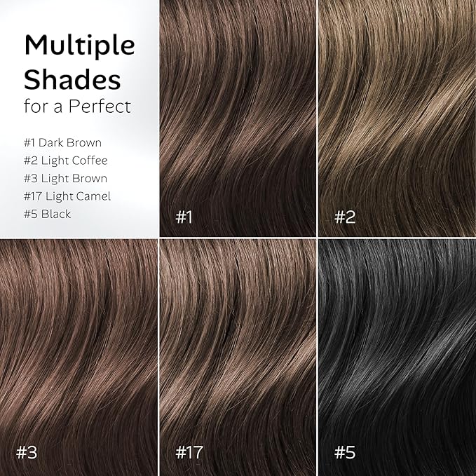 Hairline Powder with Brush Set, Root Touch Up Hair Color for Thinning and Gray Hair Coverage, Waterproof and Sweatproof Hairs Loss and Bald Spot Concealer for Men and Women-Light Coffee