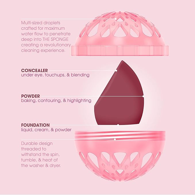 MakeUp Eraser Sponge, Machine Washable, Makeup Applicator for Foundation, Use to Contour, Conceal and Highlight