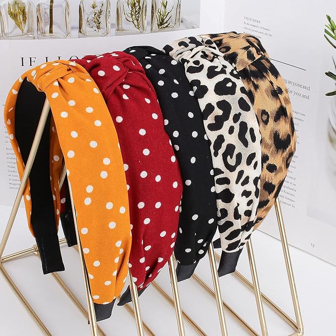 VELSCRUN Headbands for Women 12 Pack Head Bands Womens Hair Knotted Headband for Women Knot Head Bands Womens Hairbands Elastic Turban Boho Bandeau Hair Fashion Headbands for Washing Face
