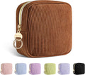 Period Bag for Teen Girls, Corduroy Sanitary Napkin Storage Bag, Menstrual Pad Pouches Tampon Holder for Purse
