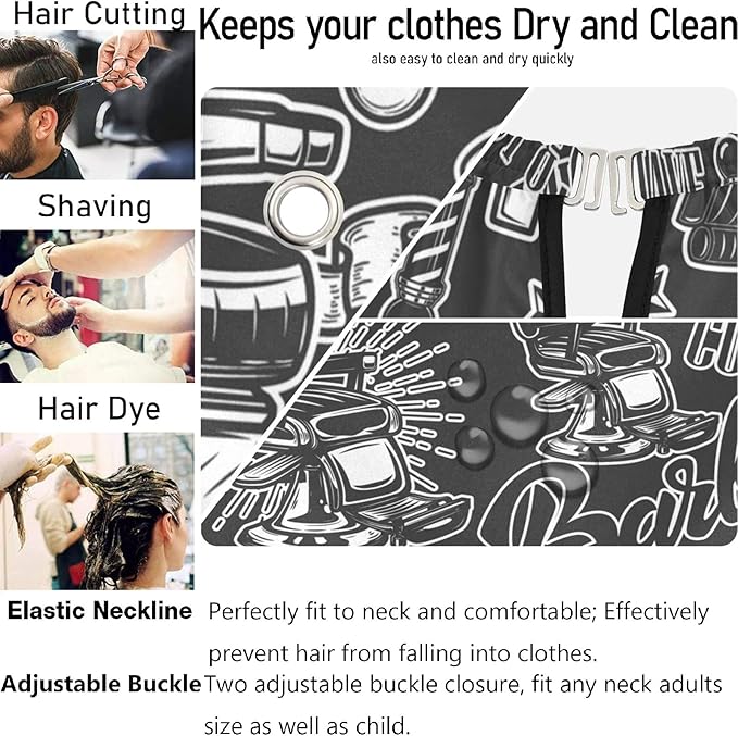 Stylish Barbershop Salon Barber Cape Haircut Cape Salon Apron Unisex Hair Cutting Apron for Men Women