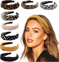 DRESHOW 8 Pack Knotted Headbands for Women Wide Turban Headband Yoga Exercise Ribbing Hair Hoop Hair Bands Accessories