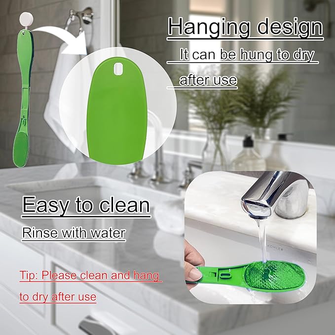 SFFTCYY&ZGTJ Lotion Applicator for Back,Applicator to Put Lotion on Back,Lotion Applicator,Lotion Back Applicator,Back Cream Applicator,Lotion Applicator for The Back (Green)