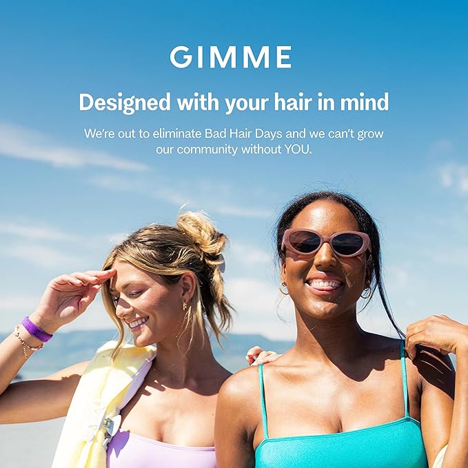 Gimme Beauty Fine Hair Elastic Bands - Slim-Fit Elastic Ties for Fine, Brittle, or Bleached Hair - No-Dent, Gentle-Grip Ponytail Holders for All-Day Comfort - 12 Pack, Dark Blonde