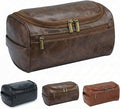 Men’s Hanging Toiletry Bag, Large Capacity Travel Dopp Kit Organizer for Business Trip – Waterproof Shaving Bag Multi-Compartment Storage for Grooming Essentials, Bathroom & Gym (Coffee)