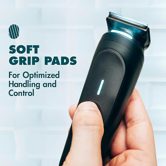 Gillette i7 Intimate Men’s Premium Pubic Hair Trimmer, Waterproof LED Body Hair Trimmer for Men, Manscaping Body Groomer