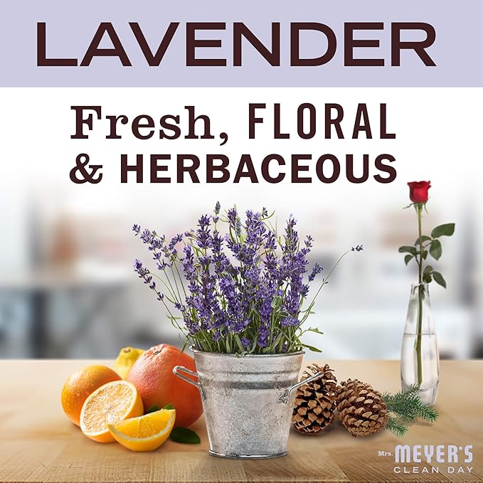 MRS. MEYER'S CLEAN DAY Moisturizing Body Wash for Women and Men, Shower Gel Formula Made with Essential Oils, Lavender, 16 oz