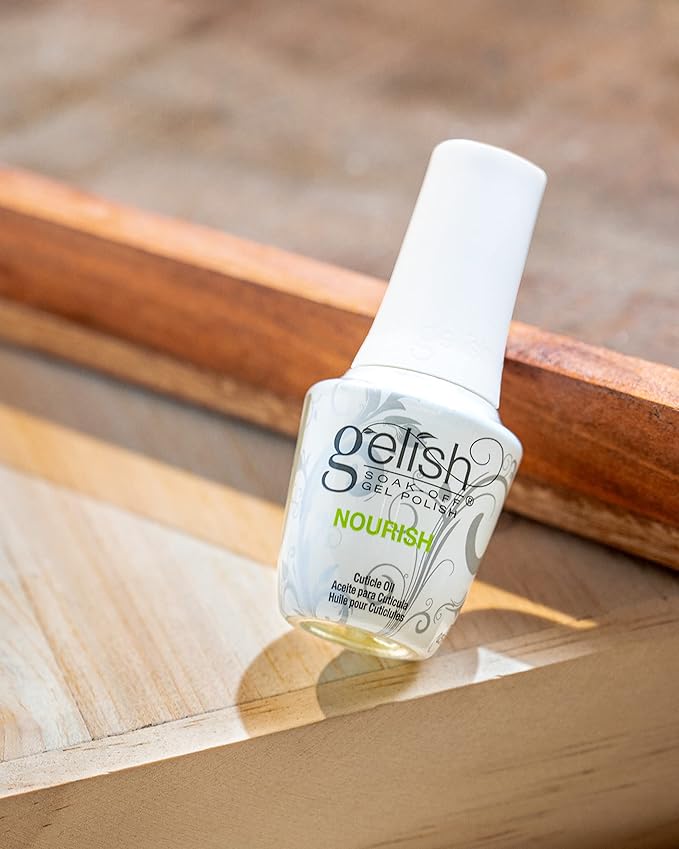 Gelish Mini Nourish Cuticle Oil - Hydrating & Nourishing Formula for Healthy Nails & Cuticles - Quick Absorbing, Non-Greasy, Ideal for Home & Professional Use (0.3 Fl Oz) (Pack of 2)