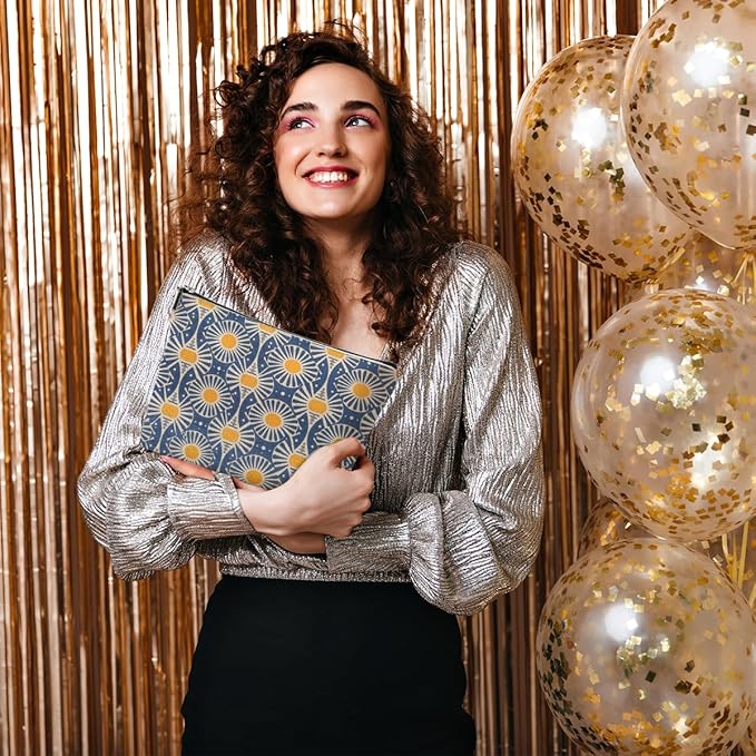 Vintage Boho Print Makeup Bag for Women, Sunset Leaf Aesthetic Cosmetic Bags, Retro Geometric Floral Make up Bags Gifts for Women Sisters Friends, Boho Large Capacity Canvas Makeup Zipper Pouch