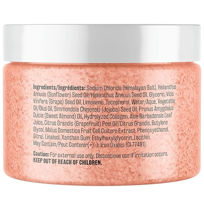 Himalayan Salt Scrub, Face, Foot, and Body Exfoliator with Collagen and Stem Cells Exfoliating Scrub for Toning, Cellulite, and Skin Care by M3 (Pack of 2)