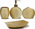 LUANT Bathroom Accessories Set Including Cup, Toothbrush Holders, Soap Dishes and Soap Dispenser, Gold