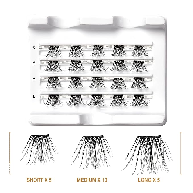 i•ENVY Extended False Eyelashes Faux Mink Featherlight Reusable Artificial Eyelashes Multipack Lash Clusters