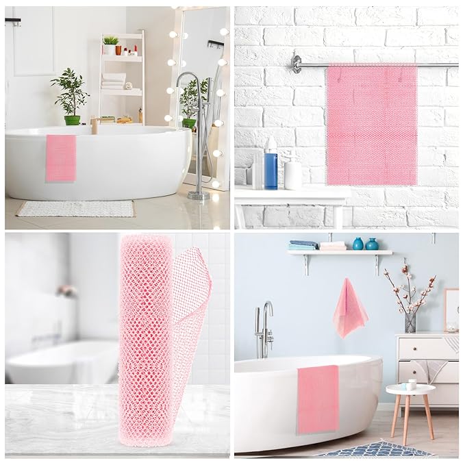 1 Pieces African Bath Sponge African Net Long Net Bath Sponge Enjoy Luxurious Exfoliation, Deep Cleansing, and Silky Smooth Skin Every Day (Pink)