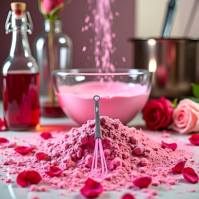 1Pc Rose Red Convenient Plastic Hair Dye Paste Stir Bar Salon Hairdressing Dye Handle Whisk Balloon Whip Mixer Hair Dyeing Stirrer Tool,Hair Color Mixing Bowls,Hair Coloring Products