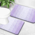 OLANLY Bathroom Rug Set 2 Piece, Soft Absorbent Microfiber Bath Mats and U-Shaped Contour Toilet Rug, Non-Slip, Machine Wash Dry, Plush Shaggy Bath Mats for Bathroom (24"x16"+24"x20", Light Purple)