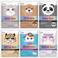 Epielle Character Face Mask Mystical Safari 6 Pack, Fun & Effective Korean Skin Care, Spa Party Favors, Easter Basket Stuffers, Birthday Gifts for Women, Self Care Gifts