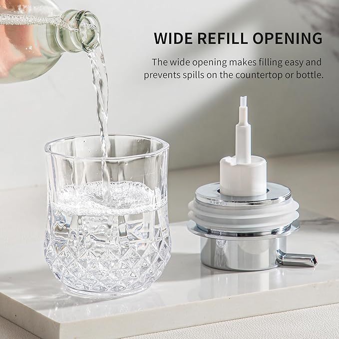 soap Dispenser (Foam-Clear/Silver -1PACK)