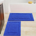 SHACOS Super Soft Bathroom Rugs Set of 2 Pieces 20x32 inch Microfiber Bath Mat Non Slip Plush Bath Rug Absorbent Bathroom Carpet Machine Wash Dry, Royal Blue