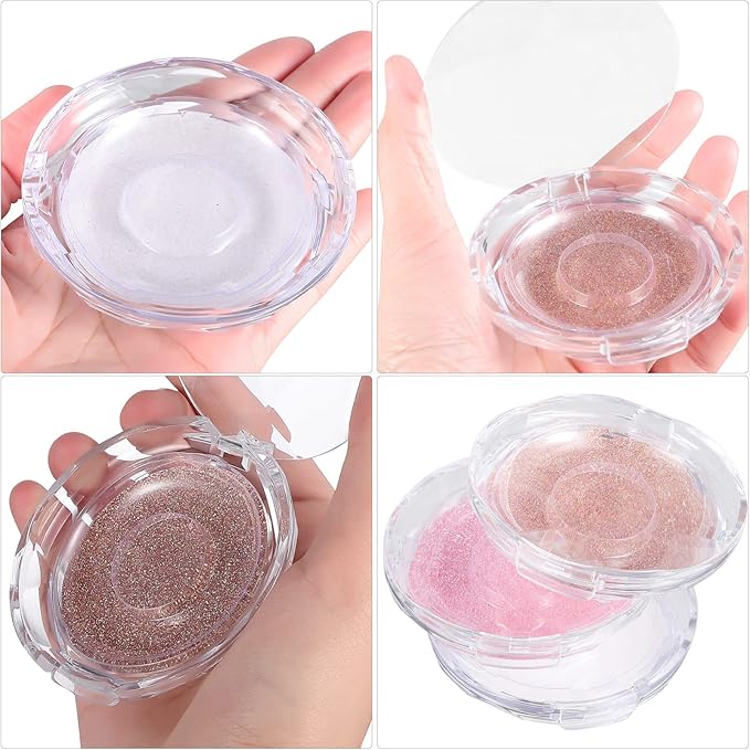 3 Pcs Empty Eyelash Case Holder Container Storage Organizer for False Lashes - Crystal Plastic Travel Individual Lashes Holder - Paper