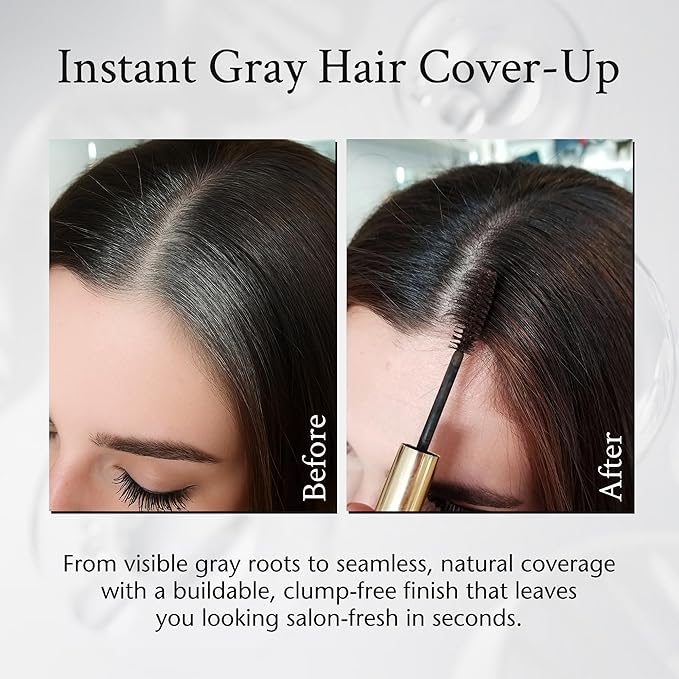 Boyd’s Brush It Away | Grey Hair Root Touch Up for Women & Men | Temporary Hair Color Mascara | Quick-Dry Water-Resistant Concealing Formula | Auburn, 2-Pack