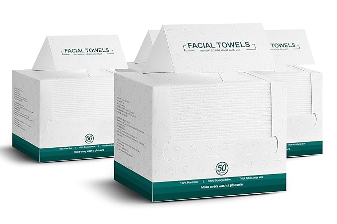 Face Towels,200 Count,7.9"x12"Disposable Face Towel,Makeup Remover Face Towelettes Disposable,Sensitive Skin&Daily Skin Care