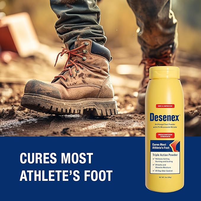 Desenex Foot Powder | For Athlete's Foot | 3 Ounce | Pack of 2 | Shake Formula