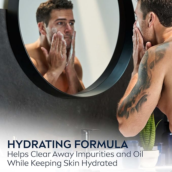 NIVEA MEN Maximum Hydration Face Wash, Face Wash with Provitamin B5 and Aloe Vera, Refreshes and Cleanses without Drying, 5 Fl Oz Tube