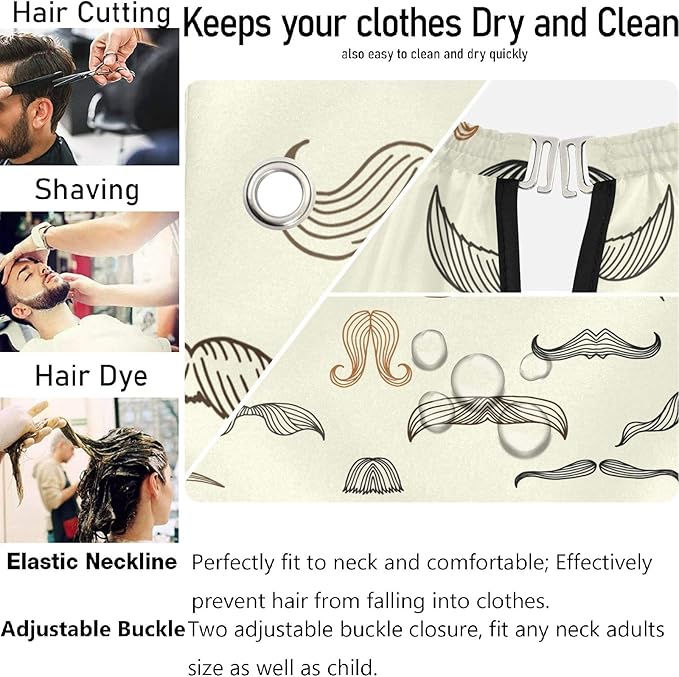 visesunny Professional Barber Cape Polyester Hair Cutting Salon Cape Apron Anti-Static Beard Bib