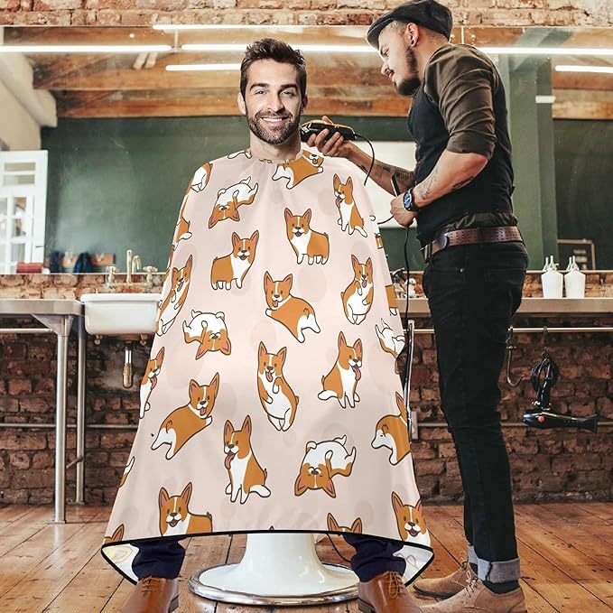 visesunny Professional Barber Cape Polyester Hair Cutting Salon Cape Apron Anti-Static Beard Bib Grooming Apron