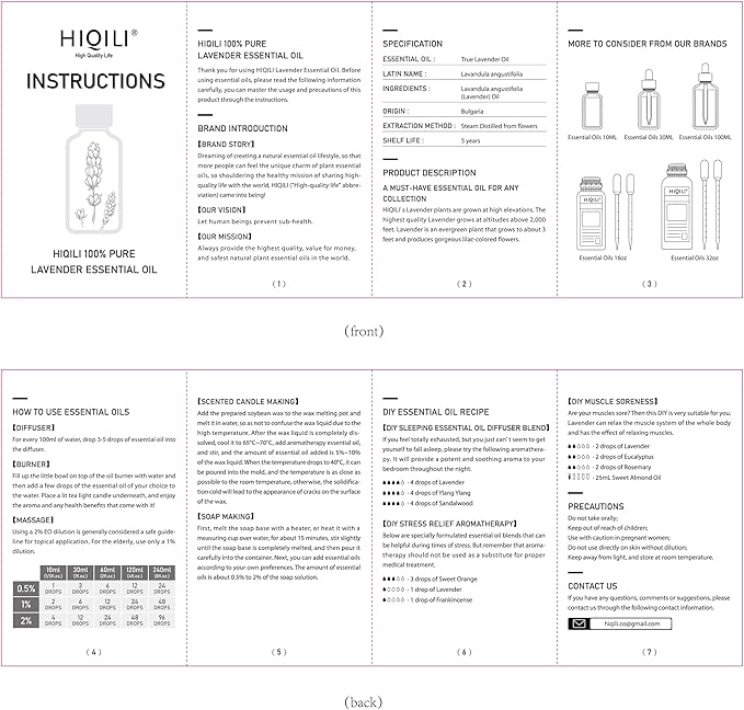 HIQILI 16 Ounces Lavender Essential Oil Pure, 100% Natural for Aromatherapy Diffuser, Skin Care, Hair, Includes Premium Dropper-16 Fl Oz