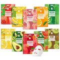 10 Pack Variety Facial Sheet Masks Skin Care Set, Hydrating Bulk Sheet Face Masks Skincare Gifts Set for Women Men, Long Lasting Moisturizing Face Mask Skincare for All Skin Type(A)