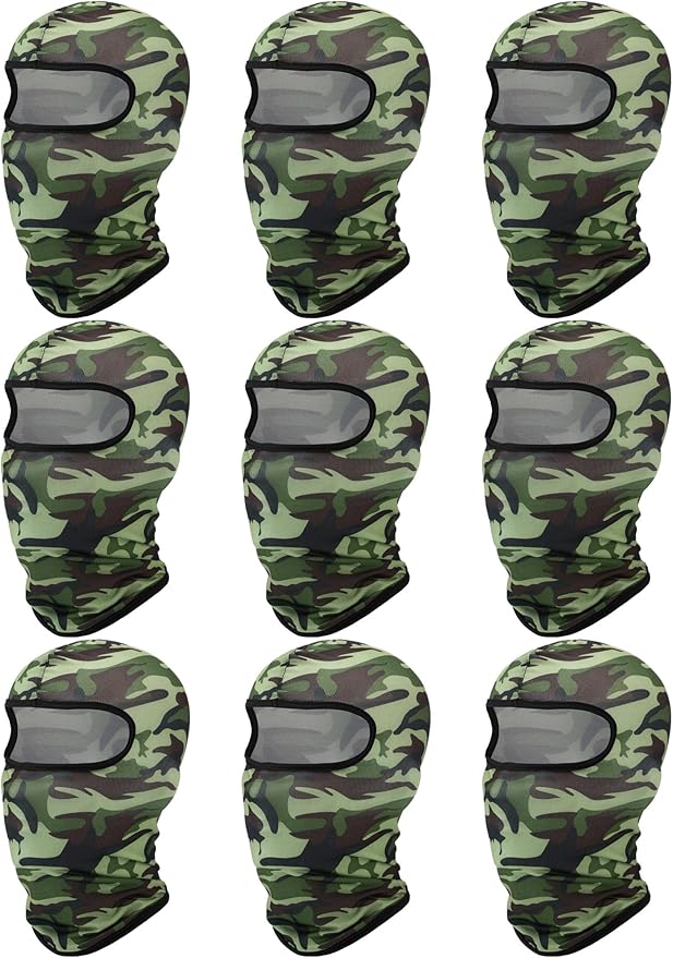 SATINIOR 9 Pack Ski Mask for Men Balaclava Full Face Shiesty Mask Breathable Summer Windproof Hood for Motorcycle Snowboard