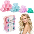 24pc Hair Rollers Collection - Pastel Colored Classic Hair Rollers for Curls & Lift, Self-Grip Velcro Hair Curlers for Women In Assorted Sizes