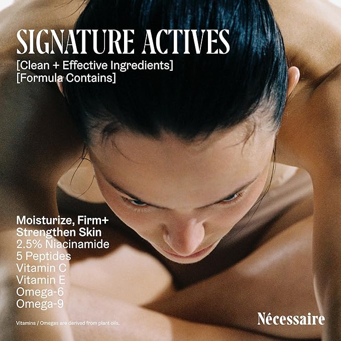 Nécessaire The Body Lotion Olibanum - Multi-Peptide Moisturizer - Firming Body Lotion for Women + Men. 2.5% Niacinamide. Non-Comedogenic + Hypoallergenic for Sensitive Skin - 15.2oz