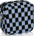 Sanitary Napkin Storage Bag, Menstrual Pad Zipper Bag Checkered Portable Period Bag Panty Liners, Tampon Storage Pouch for Women Ladies Daily Use Storage Purse Travel